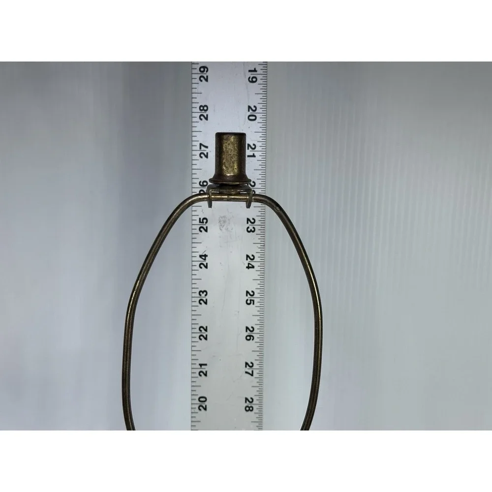 Vintage Mid Century Modern Brass And Wood Table Lamp‎ 26